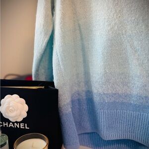 Sky Blue Gradient Women's Sweater